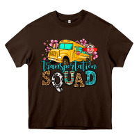Chocolate Brown transportation squad school bus Heavy Core Tee - Jasminsmagicworld