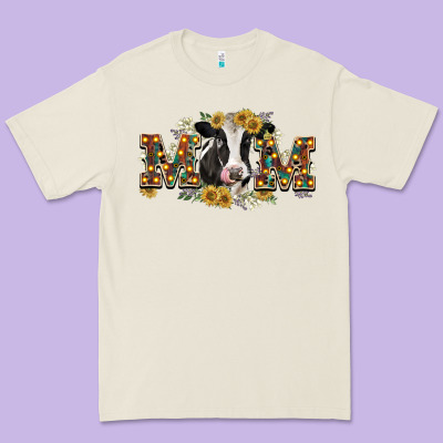 Mom With Cow Premium Tee Designed By Cowgirlartshop