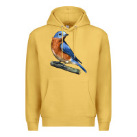 Antique Gold Eastern Bluebird Premium Hoodie - LillyAllenDesigns