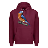 Burgundy Eastern Bluebird Premium Hoodie - LillyAllenDesigns