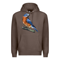 Coffee Eastern Bluebird Premium Hoodie - LillyAllenDesigns