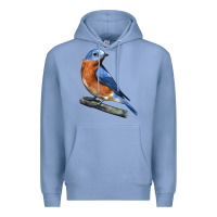 Colony Blue Eastern Bluebird Premium Hoodie - LillyAllenDesigns