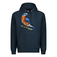 Navy Eastern Bluebird Premium Hoodie - LillyAllenDesigns