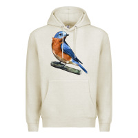 Oatmeal Heather Eastern Bluebird Premium Hoodie - LillyAllenDesigns