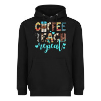 Black coffee teach repeat Heavyweight Hoodie - JahusDesignShop