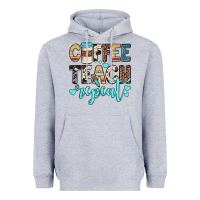 Heather Grey coffee teach repeat Heavyweight Hoodie - JahusDesignShop