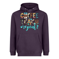 Plum coffee teach repeat Heavyweight Hoodie - JahusDesignShop