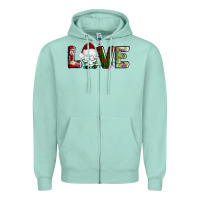 Seafoam love christmas gnome Zipper Hoodie - AdoDesignShop