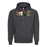 Smoke love christmas gnome Zipper Hoodie - AdoDesignShop