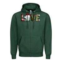 Sports Green love christmas gnome Zipper Hoodie - AdoDesignShop