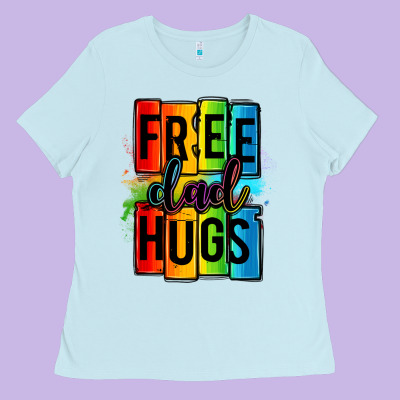 Free Dad Hugs Ladies Tee Designed By Oliviacreatesart