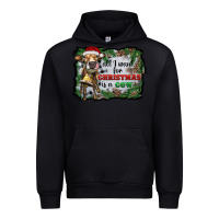 Black all i want for christmas is a cow Urban Hoodie - RanaPortraitStore