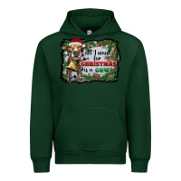 Forest Green all i want for christmas is a cow Urban Hoodie - RanaPortraitStore