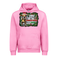 Fuchsia Pink all i want for christmas is a cow Urban Hoodie - RanaPortraitStore