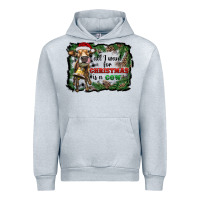 Heather Grey all i want for christmas is a cow Urban Hoodie - RanaPortraitStore