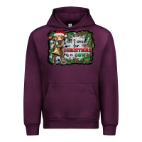 Mauve Wine all i want for christmas is a cow Urban Hoodie - RanaPortraitStore