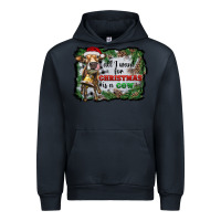 Navy all i want for christmas is a cow Urban Hoodie - RanaPortraitStore