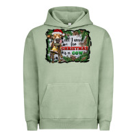 Pigment Oil Green all i want for christmas is a cow Urban Hoodie - RanaPortraitStore