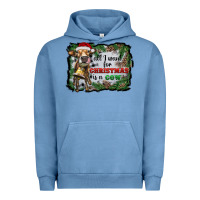 Pigment Pebble Blue all i want for christmas is a cow Urban Hoodie - RanaPortraitStore