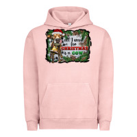 Pigment Salmon all i want for christmas is a cow Urban Hoodie - RanaPortraitStore