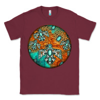 Burgundy western pattern circle Classic Tee - Jasminsmagicworld