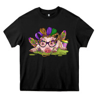 Black mardi gras pig Heavy Core Tee - CowGirlArtShop