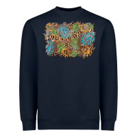 Navy horseshoe leopard gemstone cactus background Heavyweight Sweatshirt - AdoDesignShop