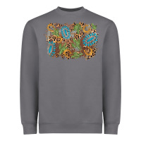 Storm horseshoe leopard gemstone cactus background Heavyweight Sweatshirt - AdoDesignShop