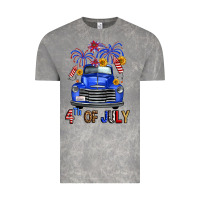 Cloud Rock Western Fourth Of July Truck Vintage Tee - FaDigitalArtStudio
