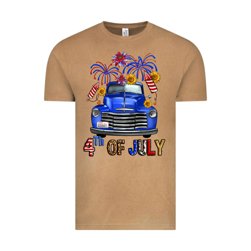 Western Fourth Of July Truck Vintage Tee by FaDigitalArtStudio | Teevron