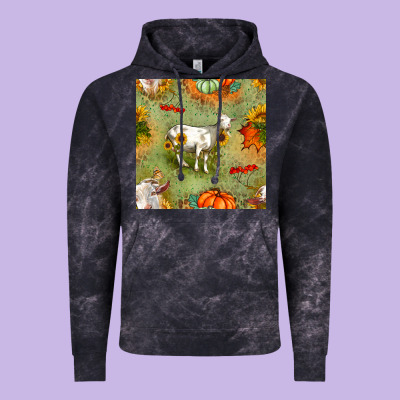 Fall Goats Seamless Pattern Vintage Hoodie Designed By Bundleandbundleshop