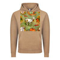 Vintage Coffee fall goats seamless pattern Vintage Hoodie - BundleAndBundleShop