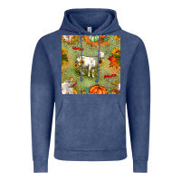 Vintage Denim fall goats seamless pattern Vintage Hoodie - BundleAndBundleShop