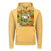 Vintage Mustard fall goats seamless pattern Vintage Hoodie - BundleAndBundleShop