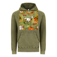 Vintage Olive fall goats seamless pattern Vintage Hoodie - BundleAndBundleShop