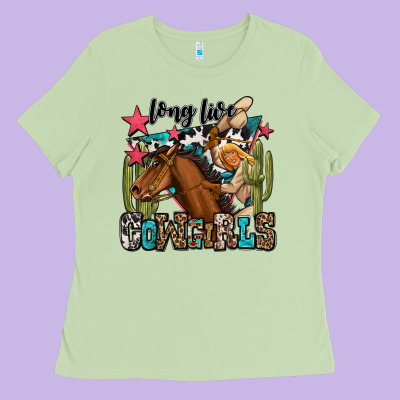 Long Live Cowgirls Ladies Tee Designed By Oliviacreatesart