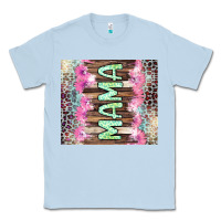 Dusty Blue Mama leopard Classic Tee - CowGirlArtShop
