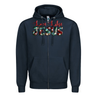Navy love like jesus Zipper Hoodie - AdoDesignShop