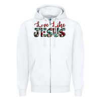 White love like jesus Zipper Hoodie - AdoDesignShop