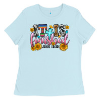 Baby Blue it is finished john 19 30 Ladies Tee - OliviaCreatesArt