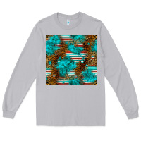 Moon Dust turquoise serape leopard seamless pattern Long Sleeve Tee - BundleAndBundleShop