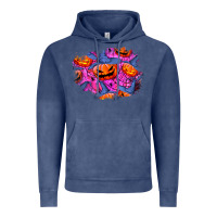 Vintage Denim halloween pumpkin patch  4 Vintage Hoodie - BundleAndBundleShop