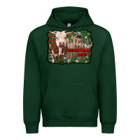 Forest Green all i want for christmas is a cow cowhide Urban Hoodie - RanaPortraitStore