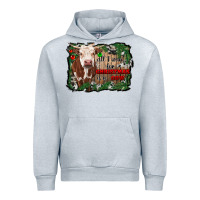 Heather Grey all i want for christmas is a cow cowhide Urban Hoodie - RanaPortraitStore