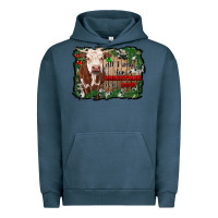 Pigment Midnight Navy all i want for christmas is a cow cowhide Urban Hoodie - RanaPortraitStore