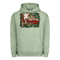 Pigment Oil Green all i want for christmas is a cow cowhide Urban Hoodie - RanaPortraitStore