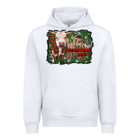 White all i want for christmas is a cow cowhide Urban Hoodie - RanaPortraitStore
