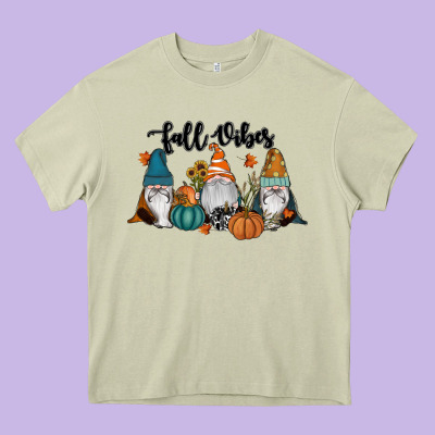 Fall Vibes Gnomes Heavy Core Tee Designed By Ranaportraitstore