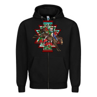 Black aztec rodeo christmas Zipper Hoodie - AdoDesignShop