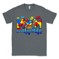 Charcoal Heather Mom Autism life Classic Tee - CowGirlArtShop